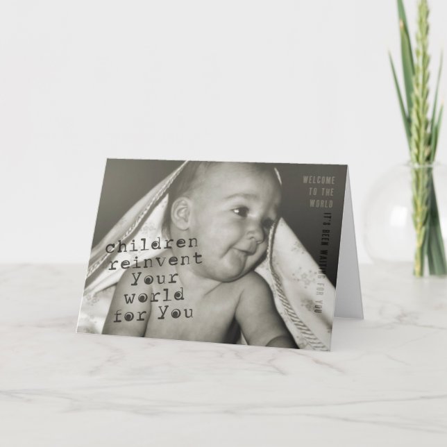 FLÜCHTIGE BLICK-A-BOO-Grußkarte Dankeskarte (Vorderseite)