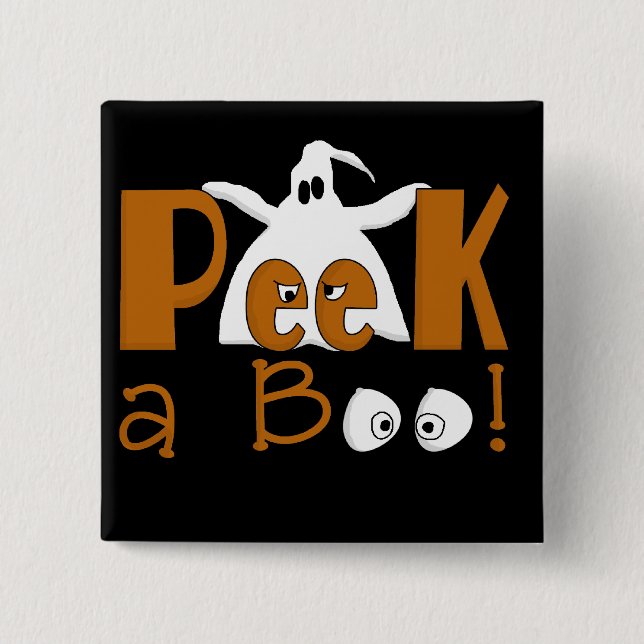 Flüchtige Blick A Boo Halloween T - Shirt und Gesc Button (Vorderseite)