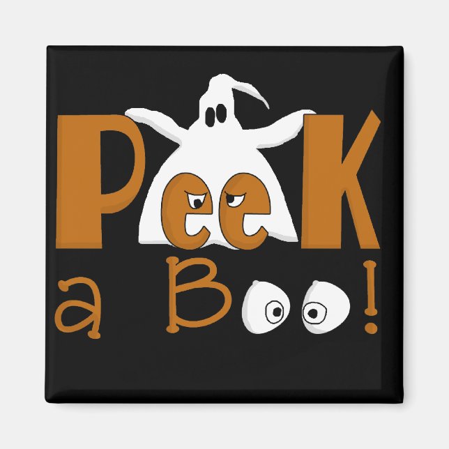 Flüchtige Blick A Boo Halloween T - Shirt und Gesc Magnet (Vorne)