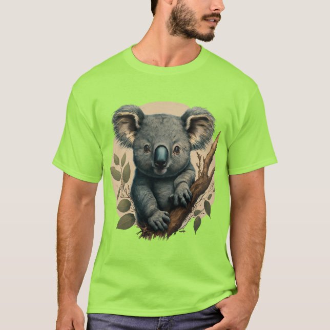 Flüchtige Blick-A-Boo Koala Abenteuer T - Shirt (Vorderseite)