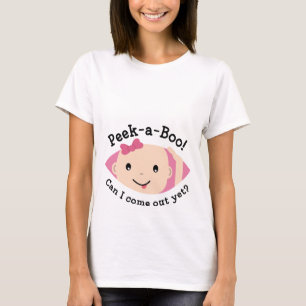 Flüchtige Blick-A-Boo-Maternity-T - Shirt