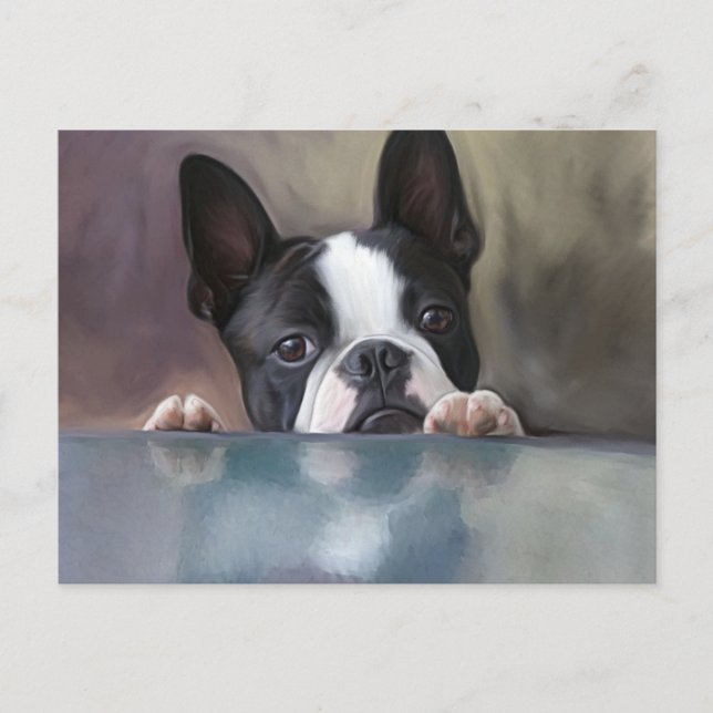 Flüchtige Blick A Boo Postkarte (Vorderseite)