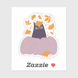 Flüchtige Blick-a-boo Pumpkin Kat Custom-Cut Vinyl Aufkleber