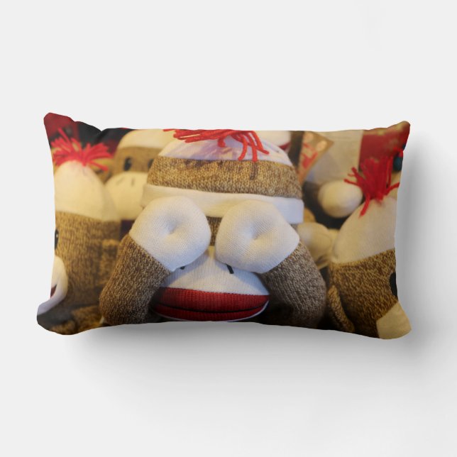 Flüchtige Blick-a-Boo-Sockaffe Lendenkissen (Vorderseite)