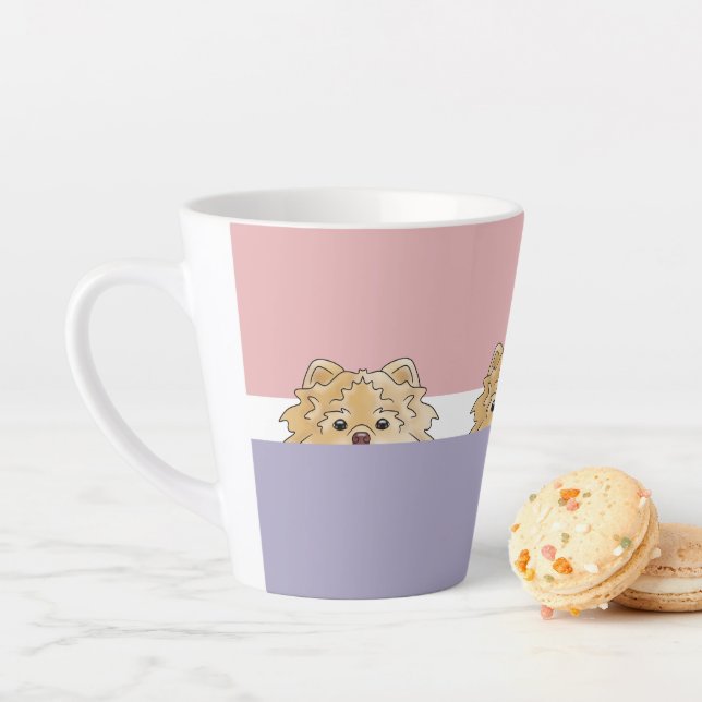 "Flüchtige Blick a Boo" Spitz Dog | Milchtasse (Beispiel)