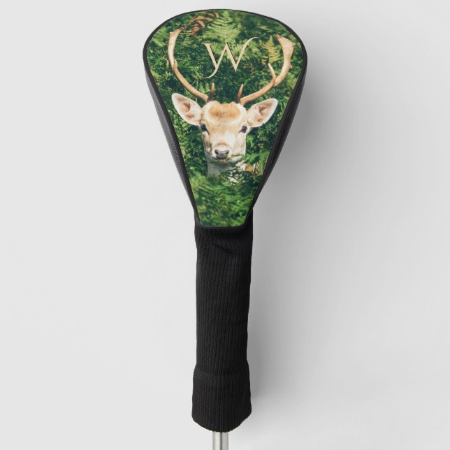 Flüchtige Blick a Deer Personal Initial Golf Headcover (Vorderseite)