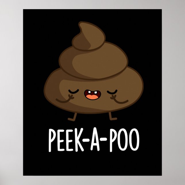 Flüchtige Blick A Poo Funny Gekackt Pun Dark BG Poster (Vorne)