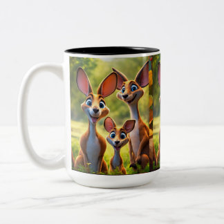Flüchtige Blick-a-Roo: Baby Kangaroo Delight Zweifarbige Tasse