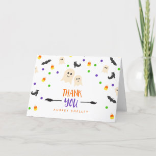 Flüchtige Blick einer Boo Halloween Kinderdusche Dankeskarte