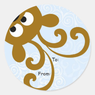 Flüchtige Blick einer Weihnachtsfeier für den Boor Runder Aufkleber