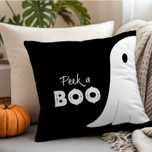 Flüchtige Blick eines Boo Ghost Halloween-Kissen Kissen