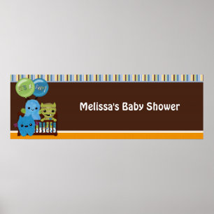 Flüchtige Blick eines Boo MONSTERS Baby Showbanner Poster