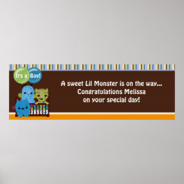 Flüchtige Blick eines Boo MONSTERS Baby Showbanner Poster