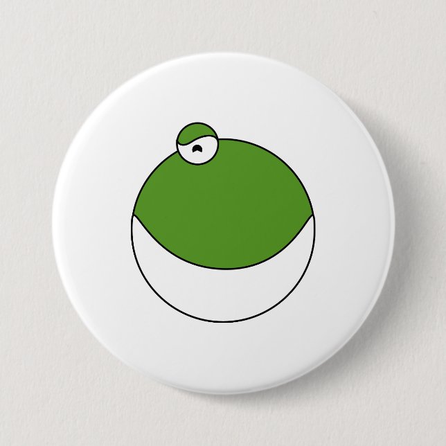 Flüchtige Froschfräsen Button (Vorderseite)