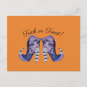 Flüchtige Hexenstiefel Postkarte