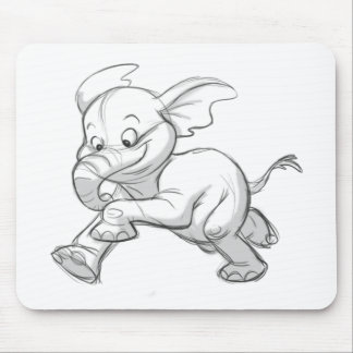 Flüchtiger Baby-Elefant Mousepad