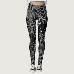 Flüchtiger Blick eine Boo-Katzen-Leggings Leggings