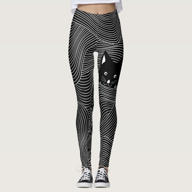 Flüchtiger Blick eine Boo-Katzen-Leggings Leggings (Vorderseite)
