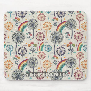 Flüchtiger Regenbogen und botanische Lüster Mousepad