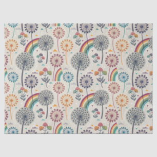 Flüchtiger Regenbogen und botanische Lüster Seidenpapier