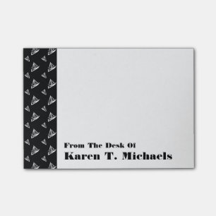 Flüchtiges Segelboot-Muster   addieren Ihren Namen Post-it Klebezettel