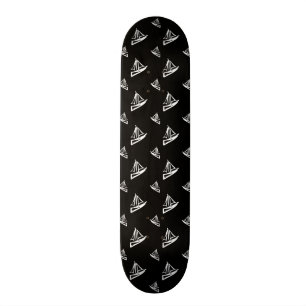 Flüchtiges Segelboot-Muster Skateboard