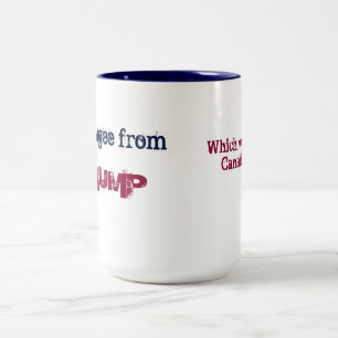 Flüchtling vom Trumpf Zweifarbige Tasse
