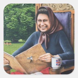 Flüchtling von England 1975 Quadratischer Aufkleber