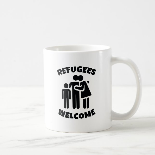 Flüchtlinge willkommen kaffeetasse (Rechts)