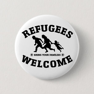 Flüchtlings-Willkommen Button