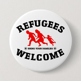 Flüchtlings-Willkommen holen Ihre Familien Button