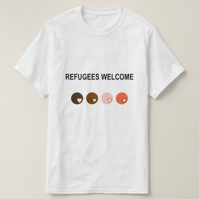 Flüchtlingswillkommen T-Shirt (Design vorne)