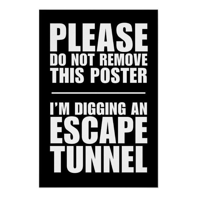 Fluchttunnel - Entfernen Sie nicht dieses Poster (Vorderseite)