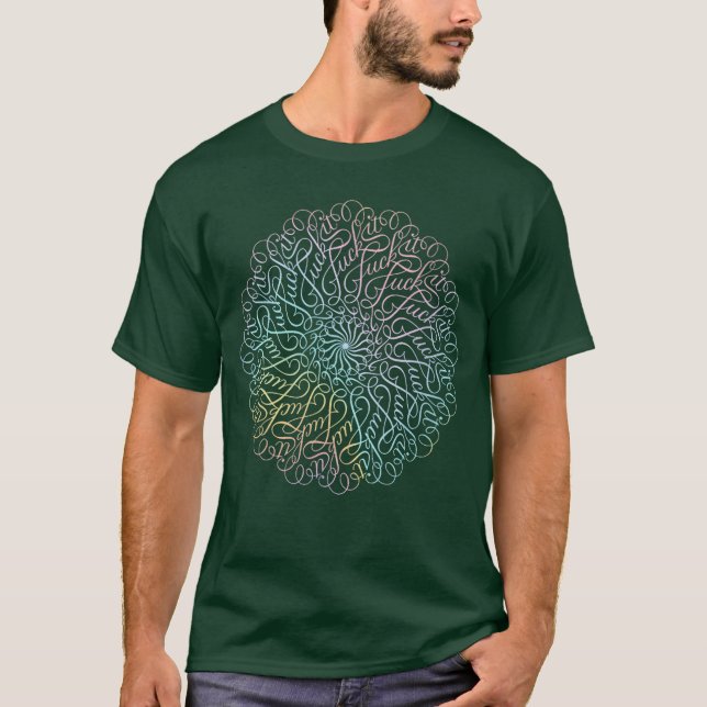 Fluchwort Mandala ees Mädchen Freunde lustig T-Shirt (Vorderseite)