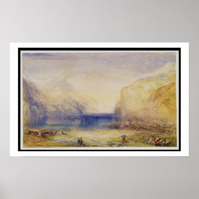 Fluelen: Morgen (Blick auf den See) 1845 ( Poster (Vorne)