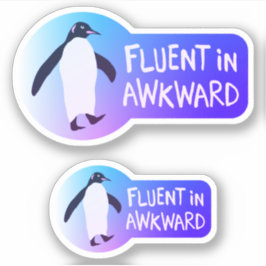 Fluent in Awkward Sticker Pair