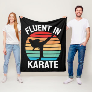 Fluent in Karate Funny Karate Fleecedecke