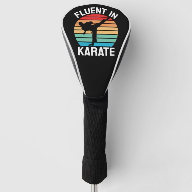 Fluent in Karate Funny Karate Golf Headcover (Vorderseite)