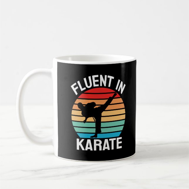 Fluent in Karate Funny Karate Kaffeetasse (Links)