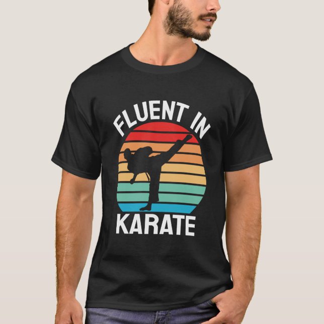 Fluent in Karate Funny Karate T-Shirt (Vorderseite)