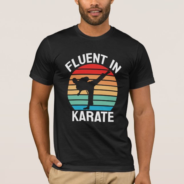 Fluent in Karate Funny Karate T-Shirt (Vorderseite)