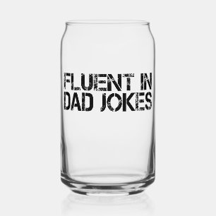 Fluent in Vater Jokes Funny Vatertag Dosenglas