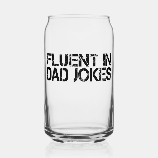 Fluent in Vater Jokes Funny Vatertag Dosenglas (Vorderseite)