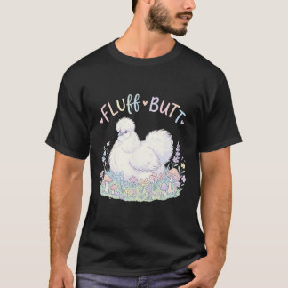 Fluff Butt Silkie-Huhn Niedlich Cottagecore Pilz T-Shirt