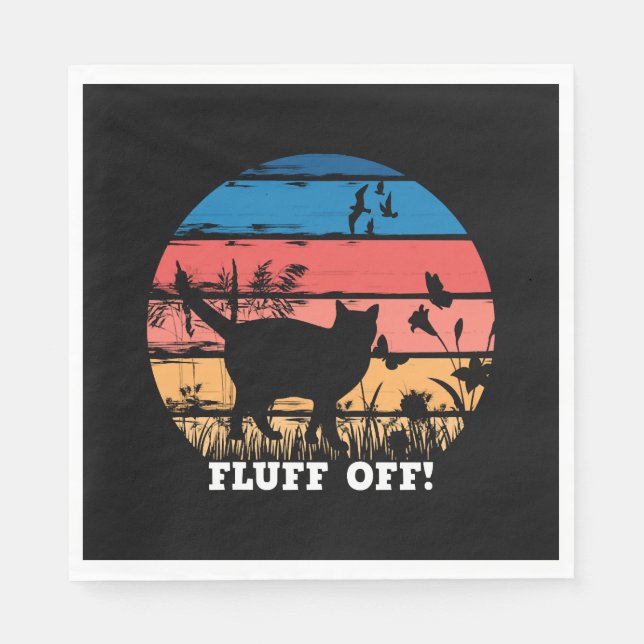 Fluff der Katze Serviette (Vorderseite)