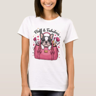 Fluff & Fabulous Französische Bulldogge Schminktas T-Shirt