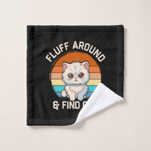 Fluff herumnesteln und herausfinden Lustige Retro- Waschlappen