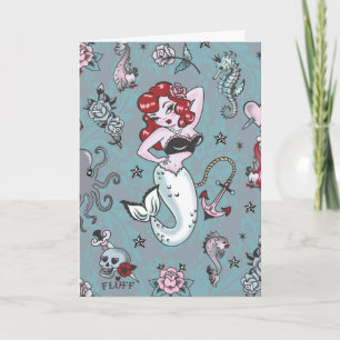 Fluff Molly Mermaid Card Karte