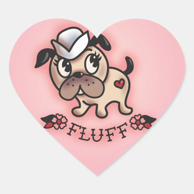 Fluff Monty der Sailor Hund Sticker (Vorderseite)