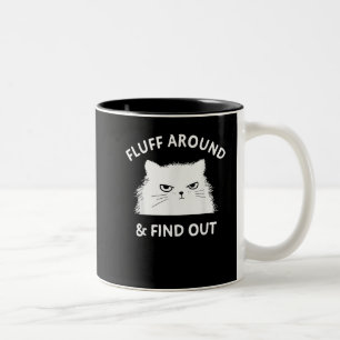 Fluff rund um den lustigen Sarcastic Cat Lady Quot Zweifarbige Tasse